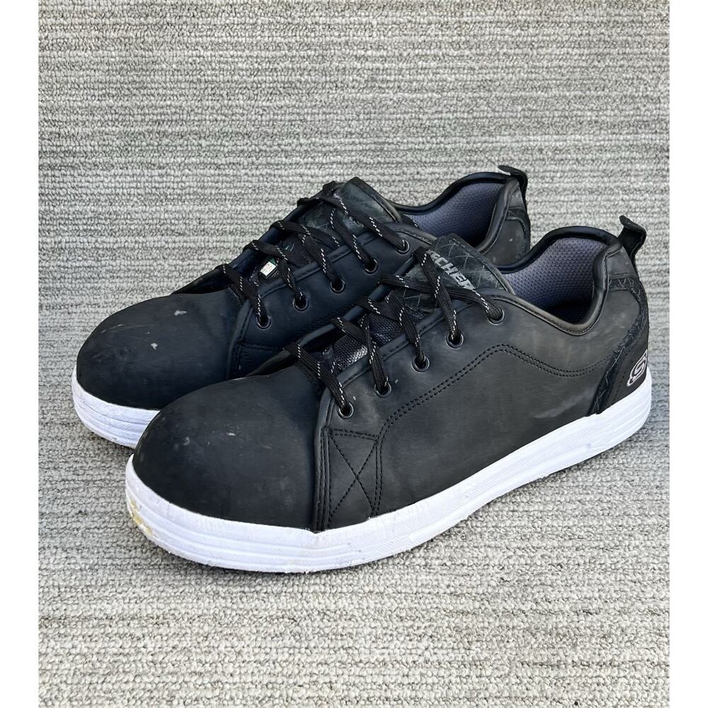 Skechers Work Shoes Steel Toe & Plate Slip Resistant Safety Skate Men's 10.5 US